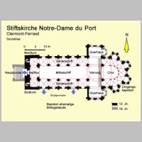 Clermont-Ferrand, Notre-Dame-du-Port, GrundrissZeichnung von Jochen Jahnke, Wikipedia.jpg